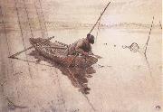 Carl Larsson Fishing oil painting reproduction